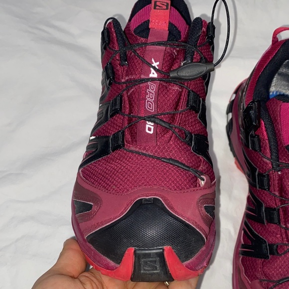 Salomon Women's Pro 3D Athletic Shoes - Burgundy and Black - Picture 3 of 11
